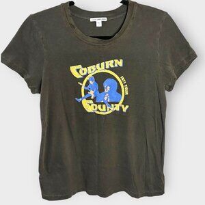 OOAK James Perse Graphic Print Band Tee 1 S T-Shirt 70s Rock Distressed